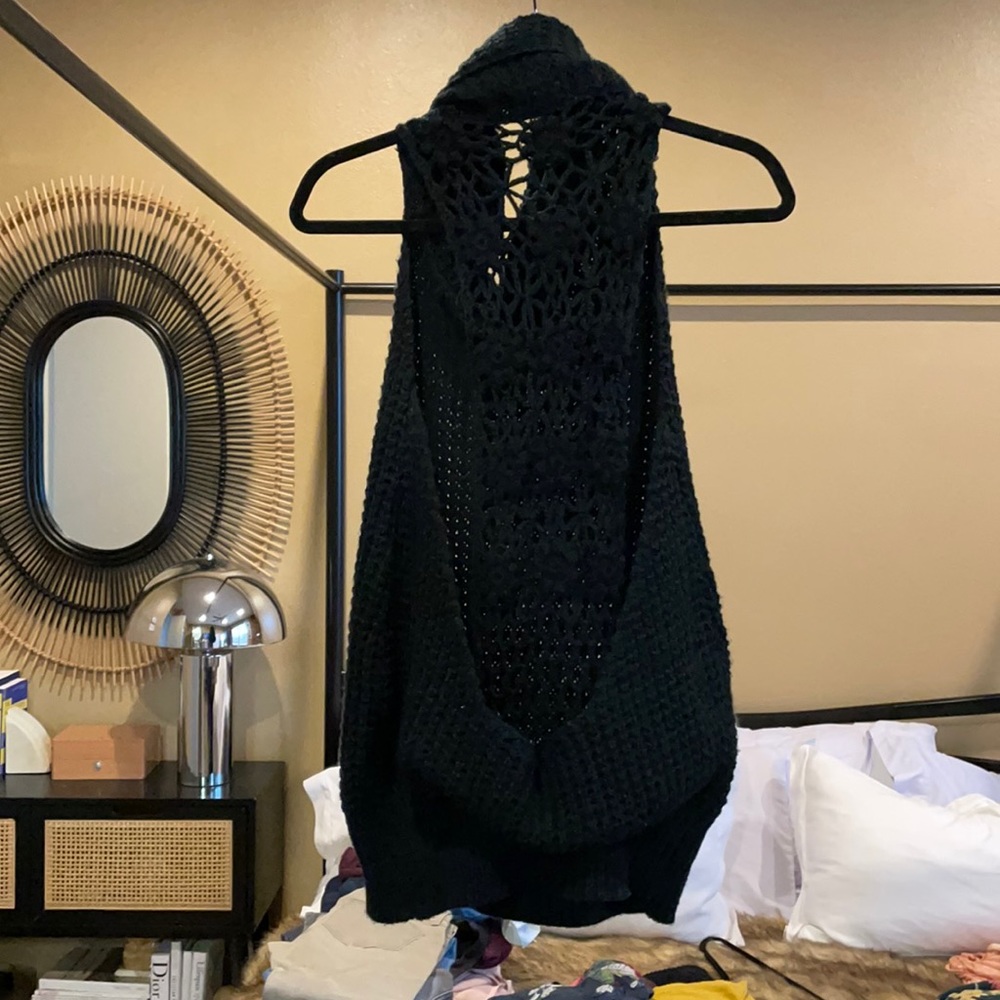 Open Back Turtle Neck Sweater